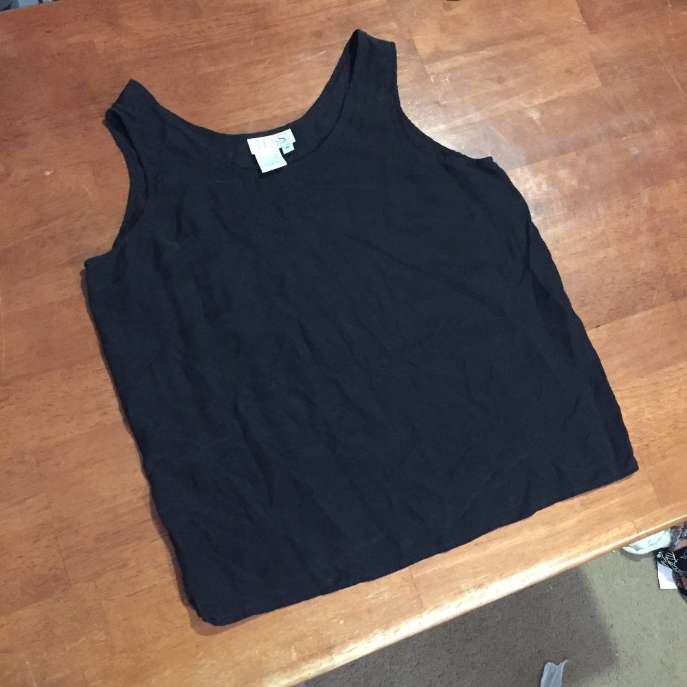 Tess Black Tank Top